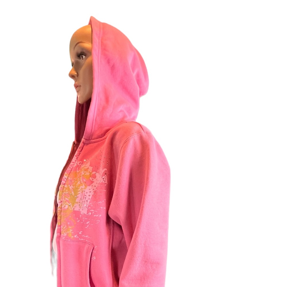 Arizona Full Front Zip Hoodie, Bubblegum Pink | XL/18 1/2 Plus - Picture 10 of 17